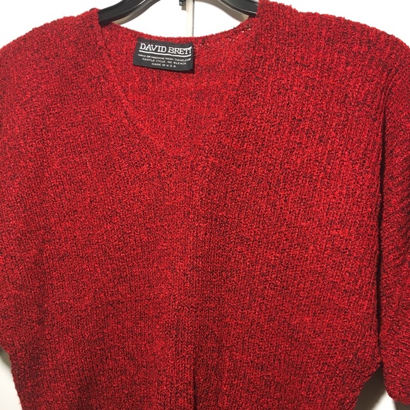 ❤️ David Brett Red Sweater - Picture 8 of 8